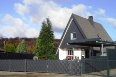 Sichtschutzzaun in anthrazik Komplettansicht