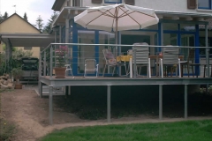 feuerverzinkte Terrasse - Geländer mit Edelstahlseilen